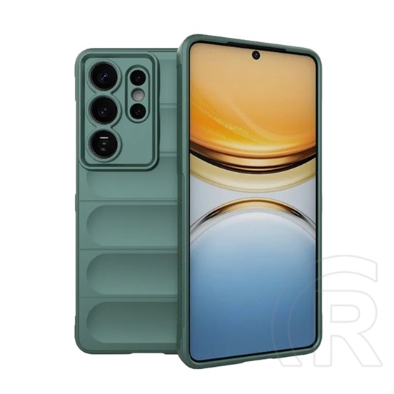 Gigapack Samsung Galaxy S26 Ultra (SM-S948) szilikon védő (ütésálló, kameravédő, 3d) sötétzöld