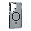 Gigapack Samsung Galaxy S26 Ultra (SM-S948) szilikon védő (ütésálló, légpárnás, karbon minta, wireless, magsafe) fekete