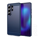 Gigapack Samsung Galaxy S26 Ultra (SM-S948) szilikon védő (ütésálló, légpárnás, szálcsiszolt, karbon minta) sötétkék