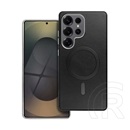 Gigapack Samsung Galaxy S26 szilikon védő (eco bőr hatású hátlap, karcolásmentesítő belső,kameravédő, mágneses)fekete