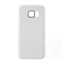 Gigapack Samsung Galaxy S7 szilikon telefonvédő (bőr hatású, varrás minta, fehér)