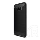 Gigapack Samsung Galaxy S8+ Szilikon telefonvédő (légpárnás sarok, szálcsiszolt, karbon minta, fekete)