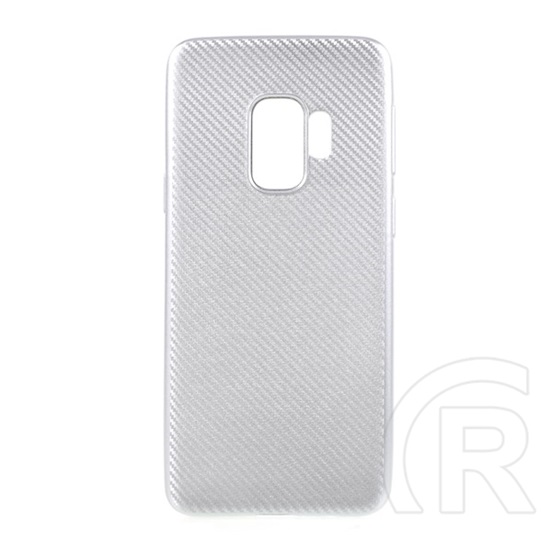 Gigapack Samsung Galaxy S9 Szilikon telefonvédő (karbon minta, ezüst)