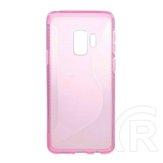 Gigapack Samsung Galaxy S9 szilikon telefonvédő (S-line, karbon minta, rózsaszín)