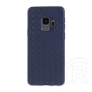 Gigapack Samsung Galaxy S9 szilikon telefonvédő (bőr hatású, fonott minta, kék)