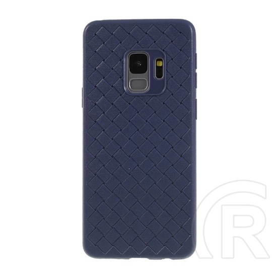 Gigapack Samsung Galaxy S9 szilikon telefonvédő (bőr hatású, fonott minta, kék)
