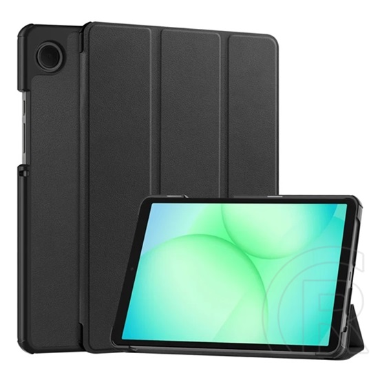 Gigapack Samsung Galaxy Tab A11 LTE (SM-X135)  tok álló, bőr hatású (flip, trifold, asztali tartó) fekete