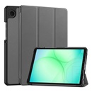 Gigapack Samsung Galaxy Tab A11 LTE (SM-X135)  tok álló, bőr hatású (flip, trifold, asztali tartó) sötétszürke