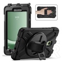 Gigapack Samsung Galaxy Tab Active 5 LTE (SM-X306B) műanyag tok (ütésállóság, kitámasztó, 360° + kézpánt) fekete