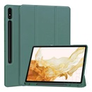 Gigapack Samsung Galaxy Tab S10 Plus LTE (SM-X826B)  tok, bőr hatású (aktív flip, asztali tartó, ceruza tartó) sötétzöld