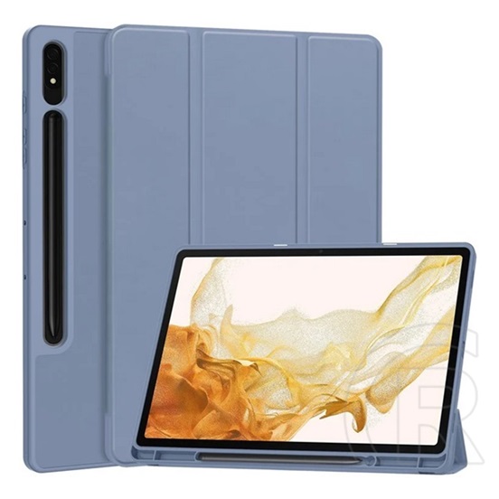 Gigapack Samsung Galaxy Tab S10 Ultra LTE (SM-X926B)  tok, bőr hatású (aktív flip, asztali tartó, ceruza tartó) lila