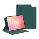 Gigapack Samsung Galaxy Tab S11 Ultra 5G (SM-X936B) tok álló, bőr hatású (aktív flip, mágneses, asztali tartó) sötétzöld