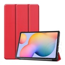 Gigapack Samsung Galaxy Tab S6 Lite tok álló, bőr hatású (FLIP, oldalra nyíló, TRIFOLD, asztali tartó) Piros