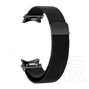Gigapack Samsung Galaxy Watch 6 eSIM 44mm (SM-R945) pótszíj (egyedi méret, fém, milánói szíj, mágneses) fekete