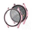 Gigapack Samsung Galaxy Watch 7 40mm (SM-L300)  műanyag keret (bumper, ütésállóság + kijelzővédő üveg) rozéarany