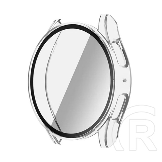 Gigapack Samsung Galaxy Watch 7 44mm (SM-L310)  műanyag keret (bumper, ütésállóság + kijelzővédő üveg) átlátszó