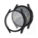 Gigapack Samsung Galaxy Watch 7 eSIM 40mm (SM-L305)  műanyag keret (bumper, ütésállóság + kijelzővédő üveg) fekete
