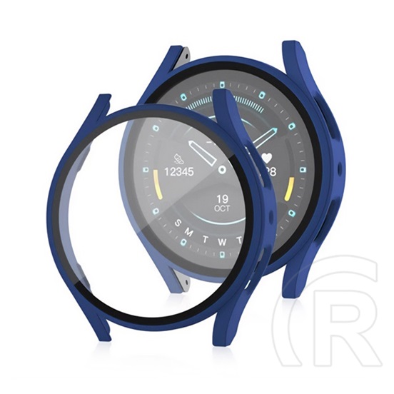 Gigapack Samsung Galaxy Watch 7 eSIM 40mm (SM-L305)  műanyag keret (bumper, ütésállóság + kijelzővédő üveg) sötétkék