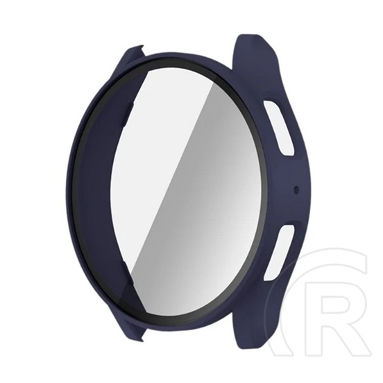 Gigapack Samsung Galaxy Watch 7 eSIM 44mm (SM-L315)  műanyag keret (bumper, ütésállóság + kijelzővédő üveg) sötétkék