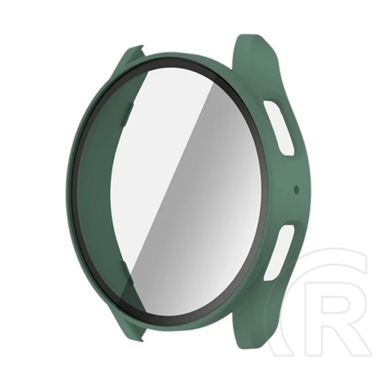 Gigapack Samsung Galaxy Watch 7 eSIM 44mm (SM-L315)  műanyag keret (bumper, ütésállóság + kijelzővédő üveg) sötétzöld