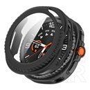 Gigapack Samsung Galaxy Watch 8 Classic 46mm (SM-L500)  műanyag keret (bumper, ütésállóság + kijelzővédő üveg) fekete