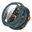 Gigapack Samsung Galaxy Watch 8 Classic 46mm (SM-L500)  műanyag keret (bumper, ütésállóság + kijelzővédő üveg) sötétzöld