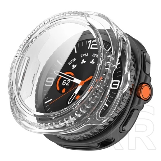 Gigapack Samsung Galaxy Watch 8 Classic eSIM 46mm (SM-L505)   keret (bumper, ütésállóság + kijelzővédő üveg) átlátszó