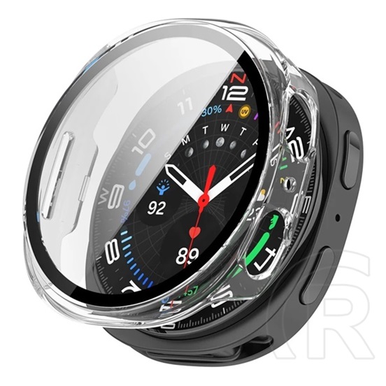 Gigapack Samsung Galaxy Watch 8 eSIM 40mm (SM-L325)  műanyag keret (bumper, ütésállóság + kijelzővédő üveg) átlátszó