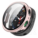 Gigapack Samsung Galaxy Watch 8 eSIM 40mm (SM-L325)  műanyag keret (bumper, ütésállóság + kijelzővédő üveg) rózsaszín