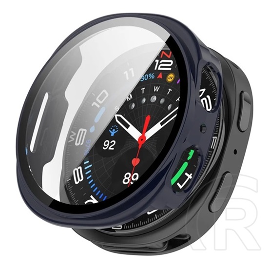 Gigapack Samsung Galaxy Watch 8 eSIM 40mm (SM-L325)  műanyag keret (bumper, ütésállóság + kijelzővédő üveg) sötétkék