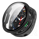 Gigapack Samsung Galaxy Watch 8 eSIM 44mm (SM-L335)  műanyag keret (bumper, ütésállóság + kijelzővédő üveg) fekete