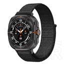 Gigapack Samsung Galaxy Watch Ultra eSIM 47mm (SM-L705) pótszíj (egyedi méret, nylon, tépőzáras, légáteresztő) fekete