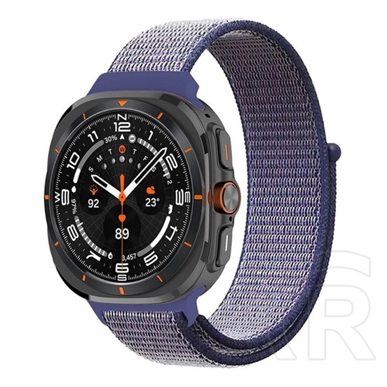 Gigapack Samsung Galaxy Watch Ultra eSIM 47mm (SM-L705) pótszíj (egyedi méret, nylon, tépőzáras, légáteresztő) lila