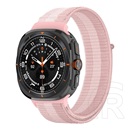 Gigapack Samsung Galaxy Watch Ultra eSIM 47mm (SM-L705) pótszíj (egyedi méret, nylon, tépőzáras, légáteresztő) rózsaszín