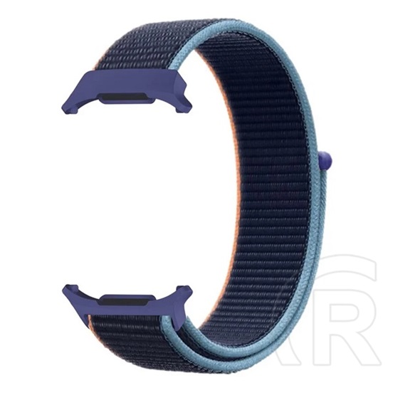 Gigapack Samsung Galaxy Watch Ultra eSIM 47mm (SM-L705) pótszíj (egyedi méret, nylon, tépőzáras, légáteresztő) sötétkék