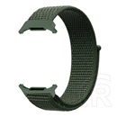 Gigapack Samsung Galaxy Watch Ultra eSIM 47mm (SM-L705) pótszíj (egyedi méret, nylon, tépőzáras, légáteresztő) sötétzöld