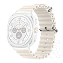 Gigapack Samsung Galaxy Watch Ultra eSIM 47mm (SM-L705) pótszíj (egyedi méret, szilikon, állítható, hullám) fehér