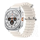 Gigapack Samsung Galaxy Watch Ultra eSIM 47mm (SM-L705) pótszíj (egyedi méret, szilikon, állítható, hullám) fehér