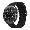 Gigapack Samsung Galaxy Watch Ultra eSIM 47mm (SM-L705) pótszíj (egyedi méret, szilikon, állítható, hullám) fekete