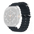 Gigapack Samsung Galaxy Watch Ultra eSIM 47mm (SM-L705) pótszíj (egyedi méret, szilikon, állítható, hullám) sötétszürke
