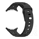 Gigapack Samsung Galaxy Watch Ultra eSIM 47mm (SM-L705) pótszíj (egyedi méret, szilikon, légáteresztő, 3d) fekete