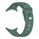 Gigapack Samsung Galaxy Watch Ultra eSIM 47mm (SM-L705) pótszíj (egyedi méret, szilikon, légáteresztő, 3d) sötétzöld