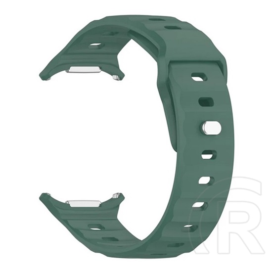 Gigapack Samsung Galaxy Watch Ultra eSIM 47mm (SM-L705) pótszíj (egyedi méret, szilikon, légáteresztő, 3d) sötétzöld