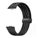 Gigapack Samsung Galaxy Watch Ultra eSIM 47mm (SM-L705) pótszíj (egyedi méret, szilikon, lyukacsos, légáteresztő) fekete