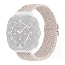 Gigapack Samsung Galaxy Watch Ultra eSIM 47mm (SM-L705) pótszíj (egyedi méret, textil, szőtt minta) fehér