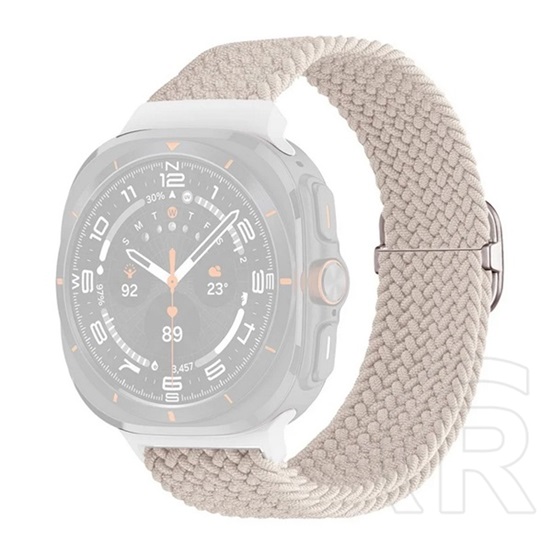 Gigapack Samsung Galaxy Watch Ultra eSIM 47mm (SM-L705) pótszíj (egyedi méret, textil, szőtt minta) fehér