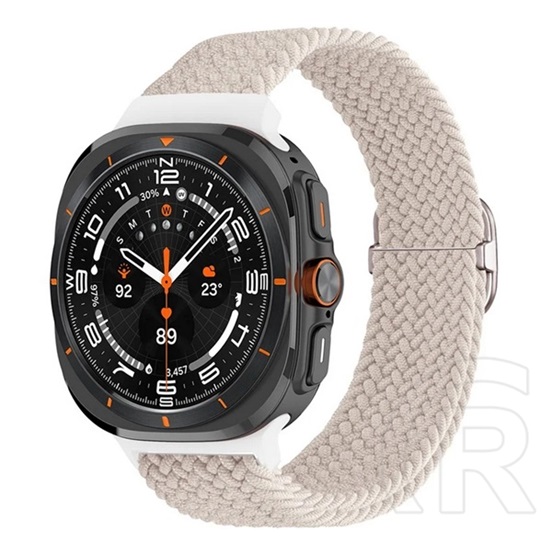 Gigapack Samsung Galaxy Watch Ultra eSIM 47mm (SM-L705) pótszíj (egyedi méret, textil, szőtt minta) fehér