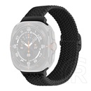 Gigapack Samsung Galaxy Watch Ultra eSIM 47mm (SM-L705) pótszíj (egyedi méret, textil, szőtt minta) fekete