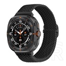 Gigapack Samsung Galaxy Watch Ultra eSIM 47mm (SM-L705) pótszíj (egyedi méret, textil, szőtt minta) fekete