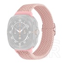 Gigapack Samsung Galaxy Watch Ultra eSIM 47mm (SM-L705) pótszíj (egyedi méret, textil, szőtt minta) rózsaszín